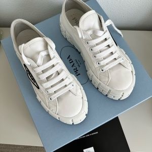 Prada Double Wheel Nylon Gabardine Sneakers